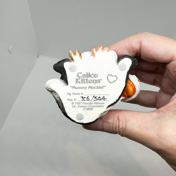 SOLD Vtg 97 Calico Kittens Cat Halloween Mummy Costume Fall Leaves Toilet Paper - Picture 6 of 7